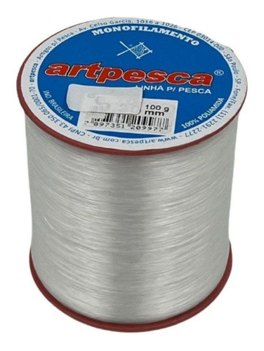 Linha Artpesca Branca Nylon 0,40mm/690m/100g Artesanato Full