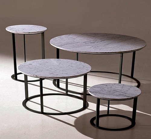 Tapa De Mesa Mármol Carrara, Circular - Forma Y Diseño