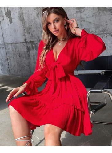Vestido Cóctel  Rojo Zara, Berska, Shein