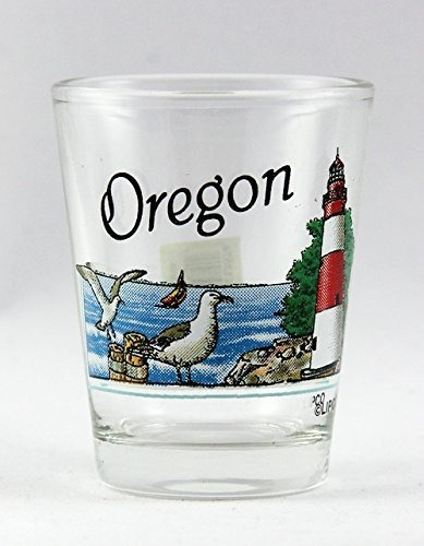 Vaso De Chupito Del Faro De La Costa De Oregon