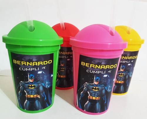 Vasos Milkshake Personalizados - Batman (10 Unid)