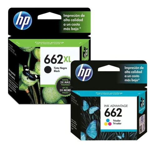 Cartuchos Originales Hp 662 Xl Negro + Color 2646 3515 2545