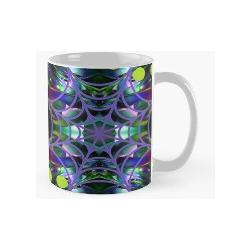 Taza Spider Web Psychedelic Abstract Pattern, 5, Arte Abstra