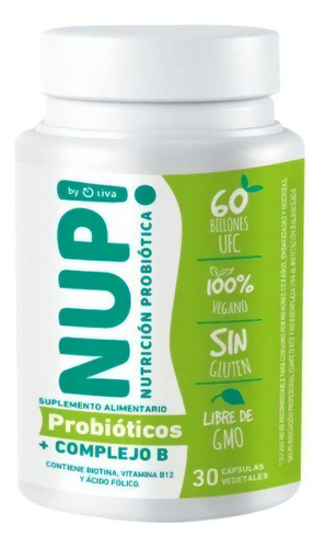 Nup Probiotico B Complex 4 Cepas 60 Billones 30 Capsulas Sabor Sin Sabor