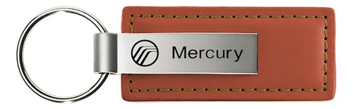 Llave De Cuero Marrón Logotipo Mercury