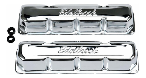 Edelbrock 4431 Signature Series Juego De 2 Tapas De Válvulas