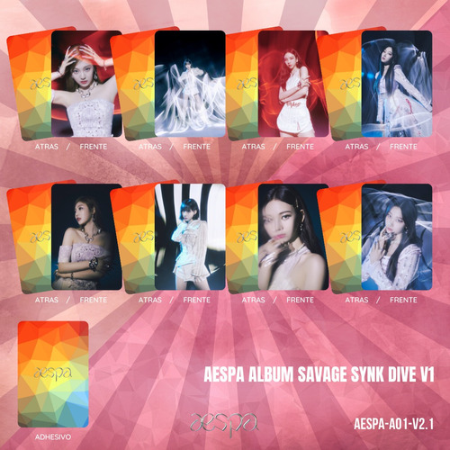 Photocards Aespa -  Savage Synk Dive V1