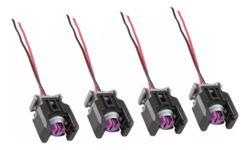 Conector Inyector Delphi Kia Frontier 2.5 Kit 4 Conectores