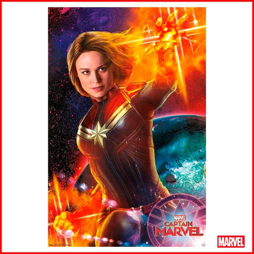 Poster Capitán Marvel Energy Cinematic Universe Original