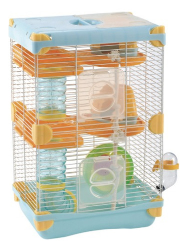 Jaula Para Hamster C/bebedero 27.7x20.5x42.5 Color Celeste Sp3627