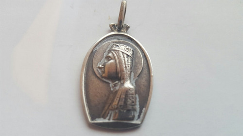 Medalla De La Virgen De Monserrat De Plata.