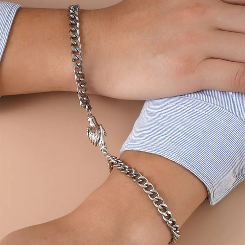 Pulseiras Magnéticas (imã) - Aperto De Mão | Aço Inox