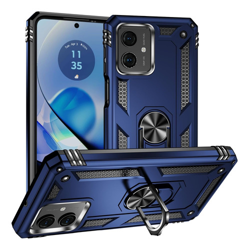 Funda Uso Rudo Anillo Magnetico Para Motorola