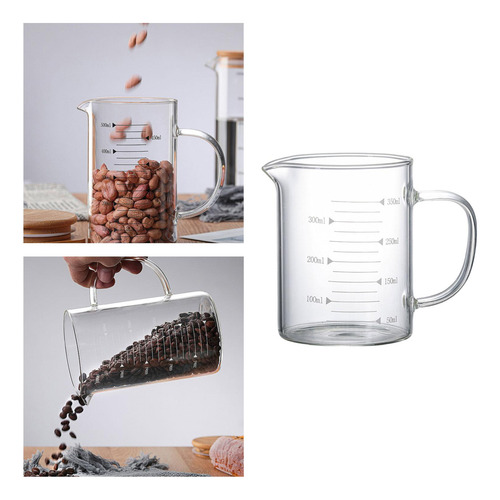 4 Taza Medidora Taza De Vidrio Resistente Al Calor Con 350ml