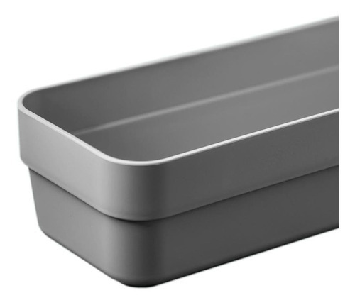 Organizador De Gaveta Logic 8,5x23cm Chumbo Fechado