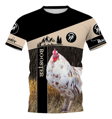 Playera De Gallo De Pastizales De Gráficos 3d