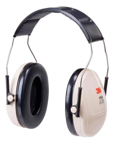 Protector auditivo Concha 3m H6a Peltor con cancelación de ruido, color blanco