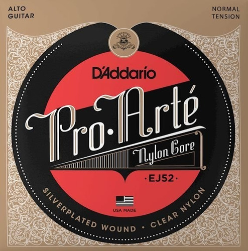 Encordoamento D'addario Ej52 Pro-arte Normal Nylon Alto