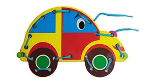 Alinhavo Infantil Carro Brinquedo Educativo E Pedagógico