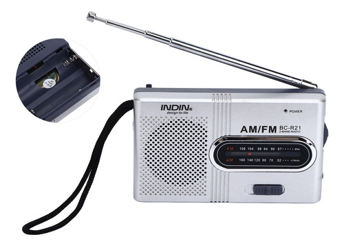 Mini Reproductor De Radio Portátil Pocket Am Fm Con Batería