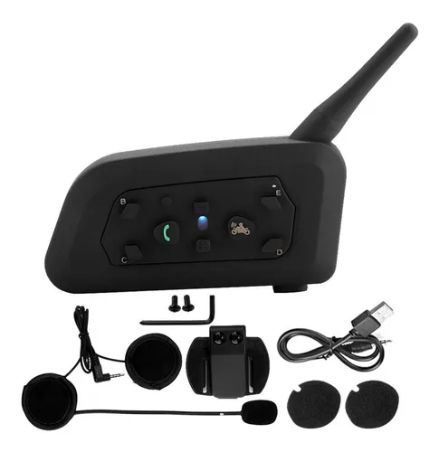 Onza Sabueso a pesar de V6-1200 Casco De Moto Inalámbrico Bluetooth Intercom Manos | Cuotas sin  interés