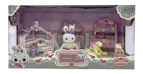 Home Set Bunny Boutique Casita Muñeca Accesorios Ditoys