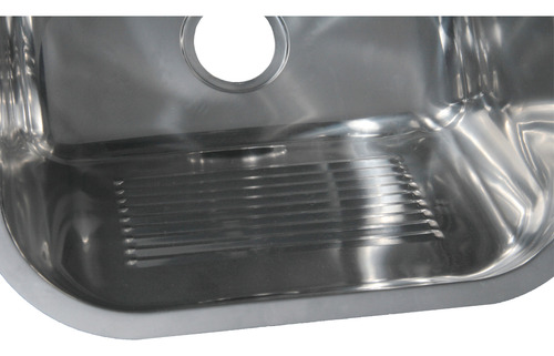 Tanque Lavanderia 44x44 Aço Inox 304 Brilhante Com Válvula