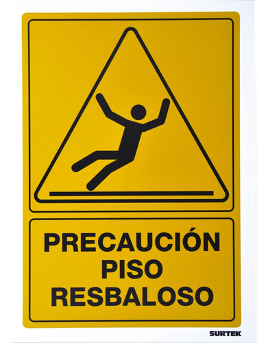 Señal Precaución Piso Resbaloso Surtek