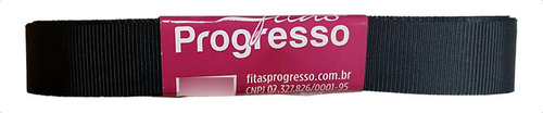 Fita De Gorgurão Gp003 15mm Progresso | 10 Metros Cor Preto