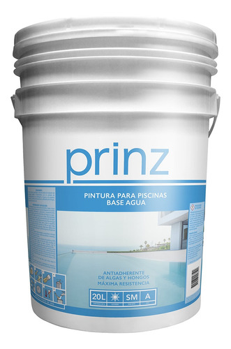 Pintura Para Piletas Piscinas Prinz Agua Semimate 20 Lts 