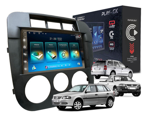 Multimidia Android Play 64gb Carplay Parati G4 2008 2009 Kit