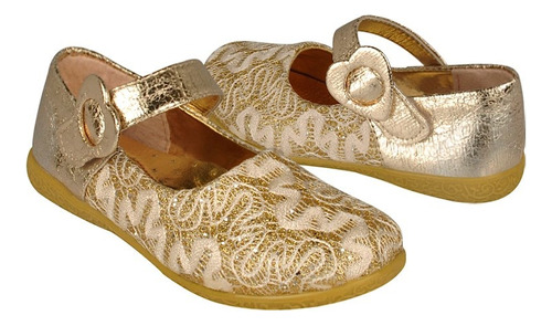 Zapatos Casuales Divina 90259 15-21 Textil Oro 