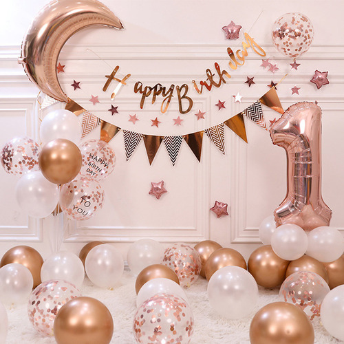 Set De Cumpleaños 734, Decoración Con Globos Para El Primer