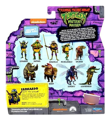 Tortugas Ninja Turtles Mutant Mayhem Figura Leonardo 12 Cm