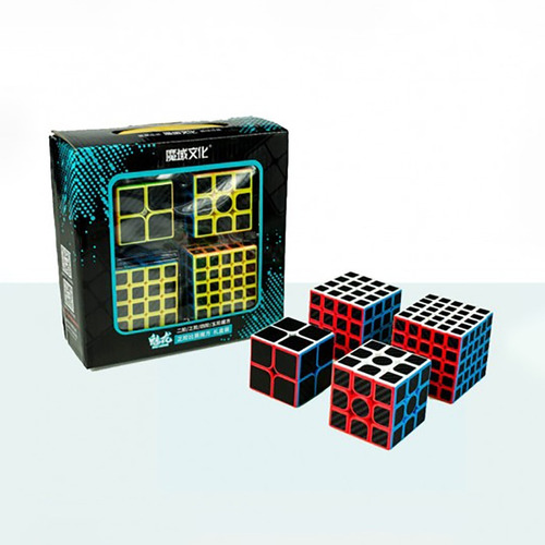 Pack De Cubos Rubik Moyu Carbono Cubicos + Regalo