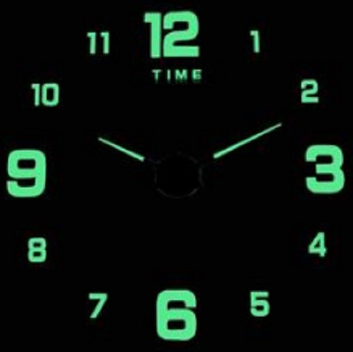 Reloj De Pared Autoadhesivo Fluor. Hasta 120cm, Numerales