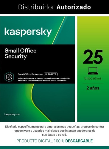 Kaspersky Smallofficesecurity 25user+25mobil+3fileserve 2año
