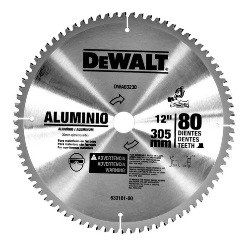 Disco De Sierra 12 Pulgadas Dewalt Dwa03230