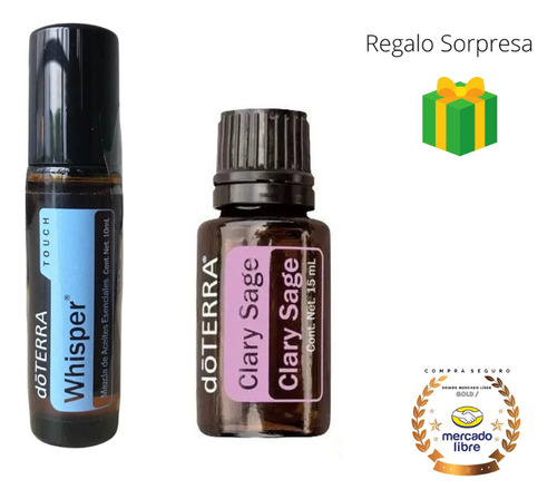 Whisper + Clary Sage (salvia) Apoyo A La Mujer Doterra 15ml