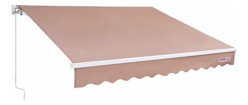 Vevor Toldo Retráctil Manual Poliéster Aire Libre 13x8ft Color Beige