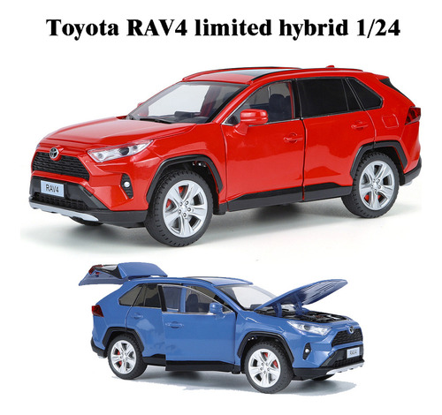 Toyota Suv Rav4 Limited Hybrid Miniatura Metal Coche 1/24