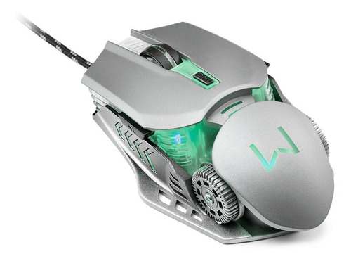 Mouse para jogo Multilaser  Warrior Keon MO268 grafite