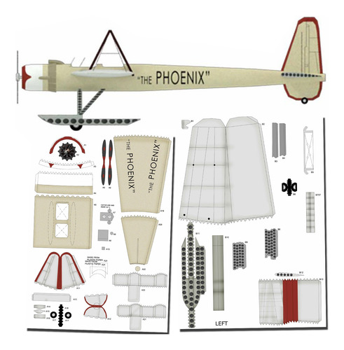 Avion Flight Of The Phoenix Escala 1.72 Papercraft