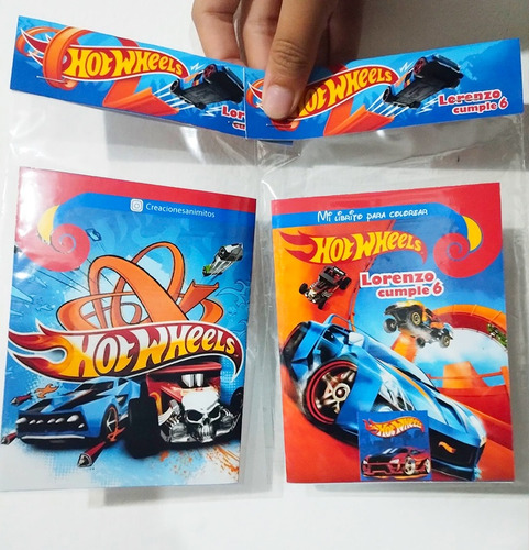 Hot Wheels Mini Libro Para Colorear X12 Unidades Recuerditos