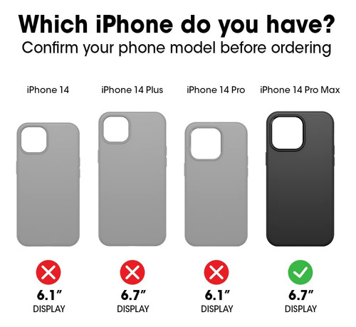 Funda Para Celular iPhone 14 Pro Max Otterbox Color Negro