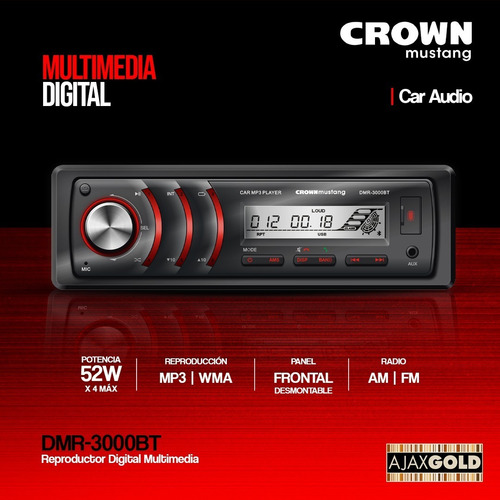 Imagen 2 de 7 de Estereo Bluetooth Usb Auto Stereo Fm Pantalla Aux Sd 52w X4