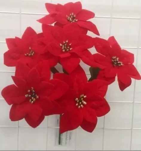 Ramo Con 6 Nochebuenas Decoracion Navidad Flores Navideñas