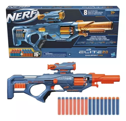 NERF ELITE 2.0 EAGLEPOINT RD 8 F0424 - Lançador de dardos Nerf Elite 2.0  Eaglepoint RD 8 - Hasbro F0424 - HASBRO