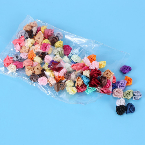 Rosetones Hechos A Mano Con Forma De Rosa Satinada, 400 Unid