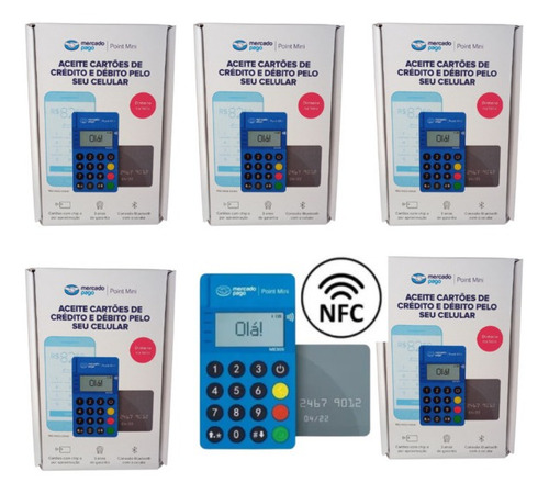 Imagem 2 de 2 de Lote De 10 Maquininhas Mercado Pago Nfc Para Revenda